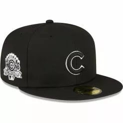 Men's Chicago Cubs New Era Black Sidepatch 59FIFTY Fitted Hat