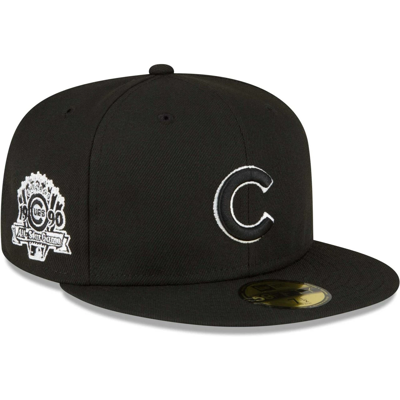 Men's Chicago Cubs New Era Black Sidepatch 59FIFTY Fitted Hat