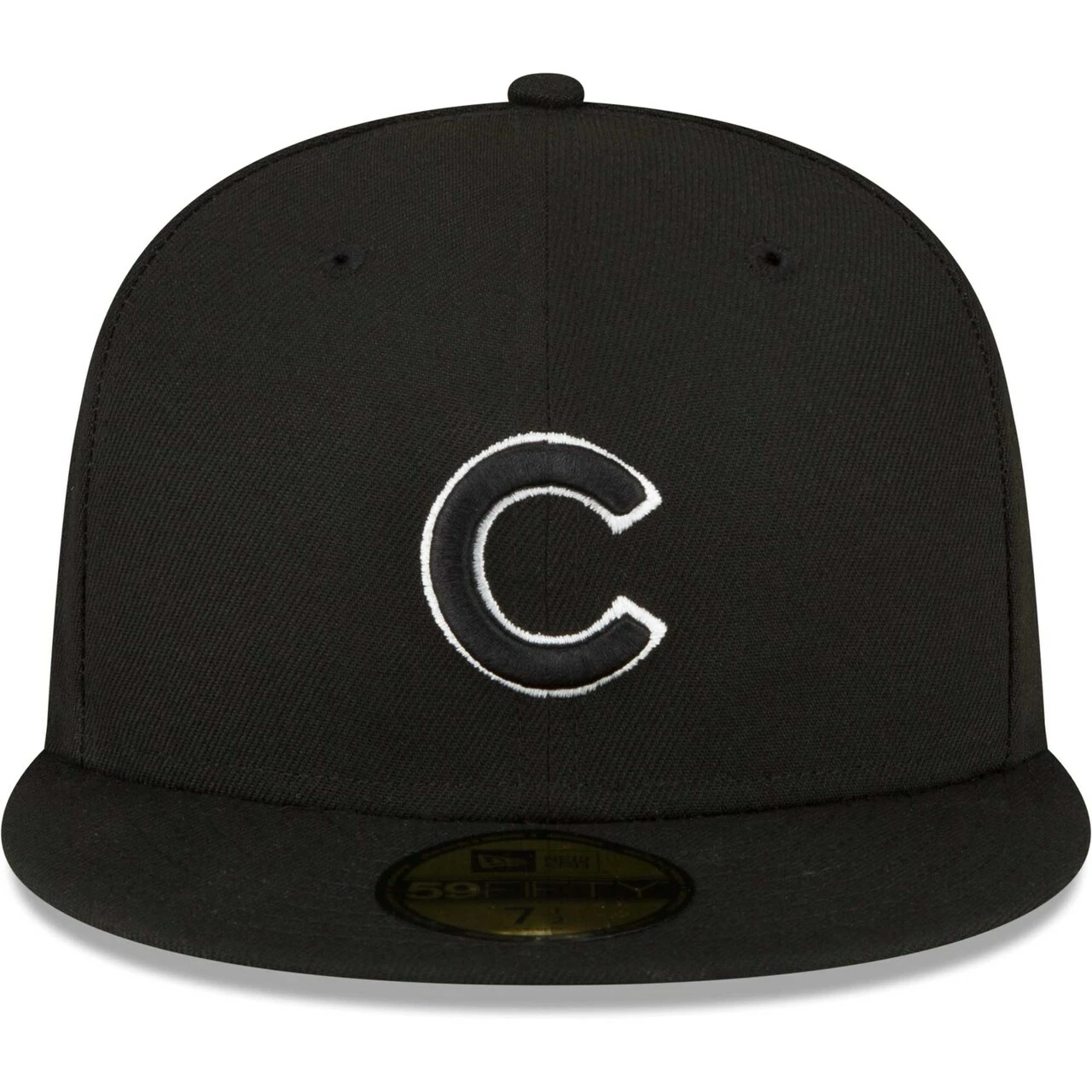 Men's Chicago Cubs New Era Black Sidepatch 59FIFTY Fitted Hat - Image 2