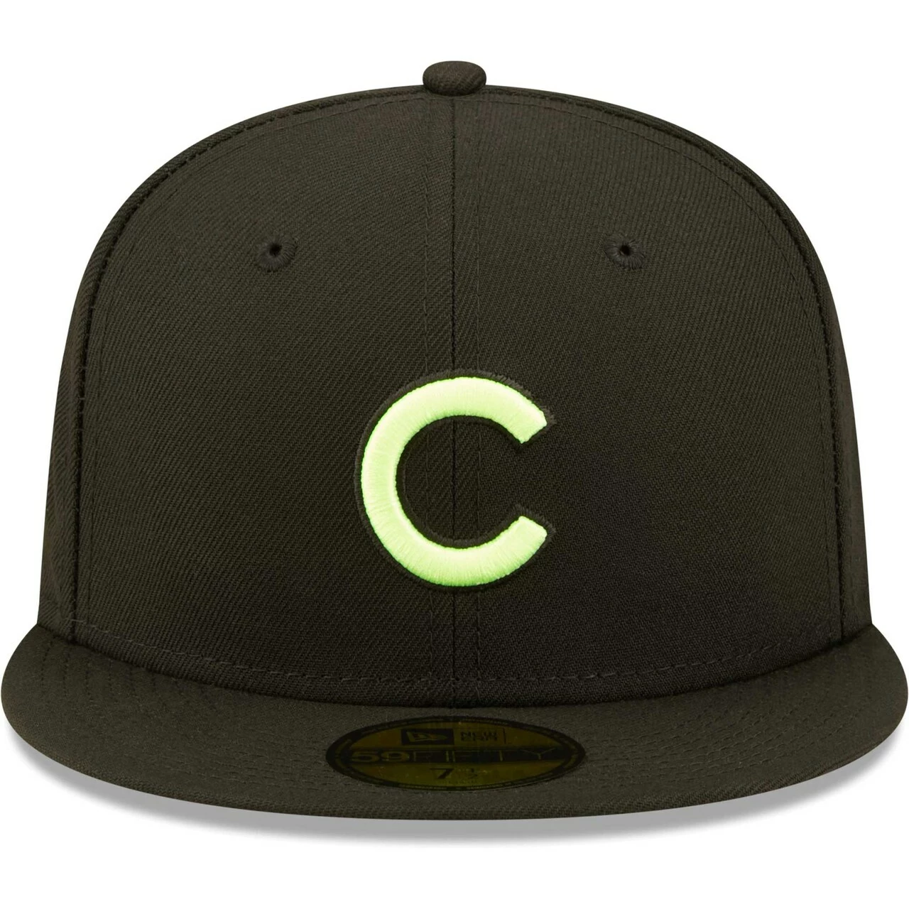 Men's Chicago Cubs New Era Black Summer Pop 2016 World Series 59FIFTY Snake Undervisor Fitted Hat - Image 2