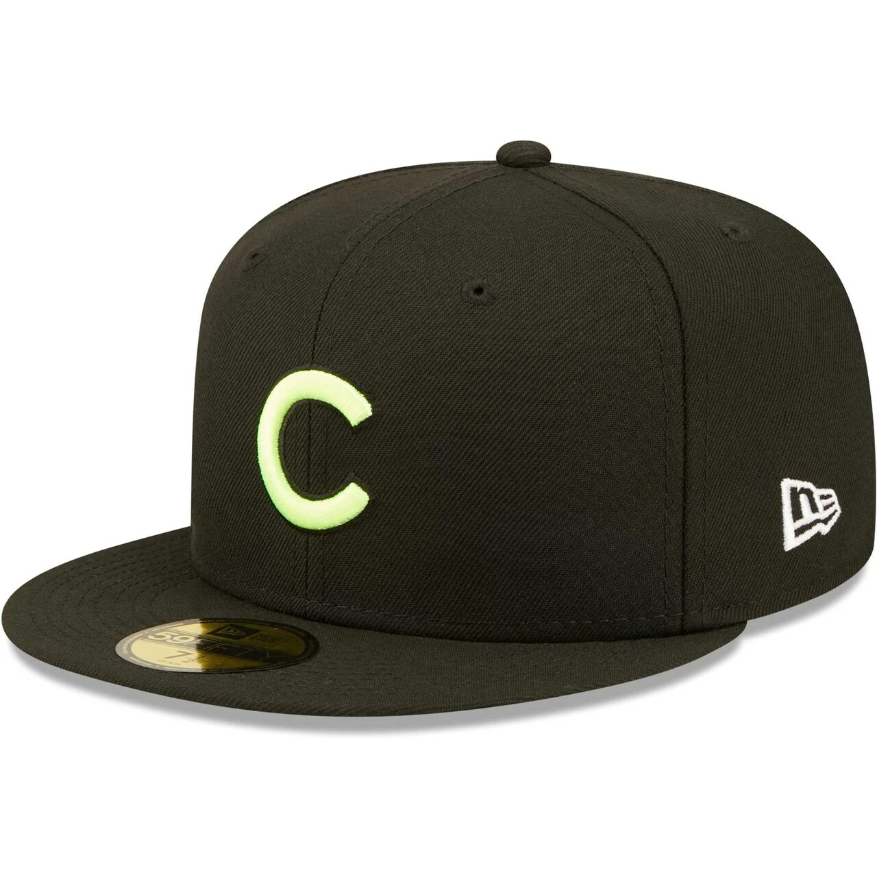 Men's Chicago Cubs New Era Black Summer Pop 2016 World Series 59FIFTY Snake Undervisor Fitted Hat - Image 3