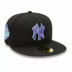 Men's New York Yankees New Era Black 1999 World Series Black Light 59FIFTY Fitted Hat