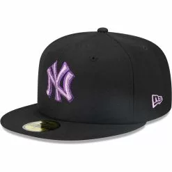 Men's New York Yankees New Era Black Metallic Pop 59FIFTY Fitted Hat