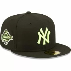 Men's New York Yankees New Era Black Summer Pop 1996 World Series 59FIFTY Snake Undervisor Fitted Hat