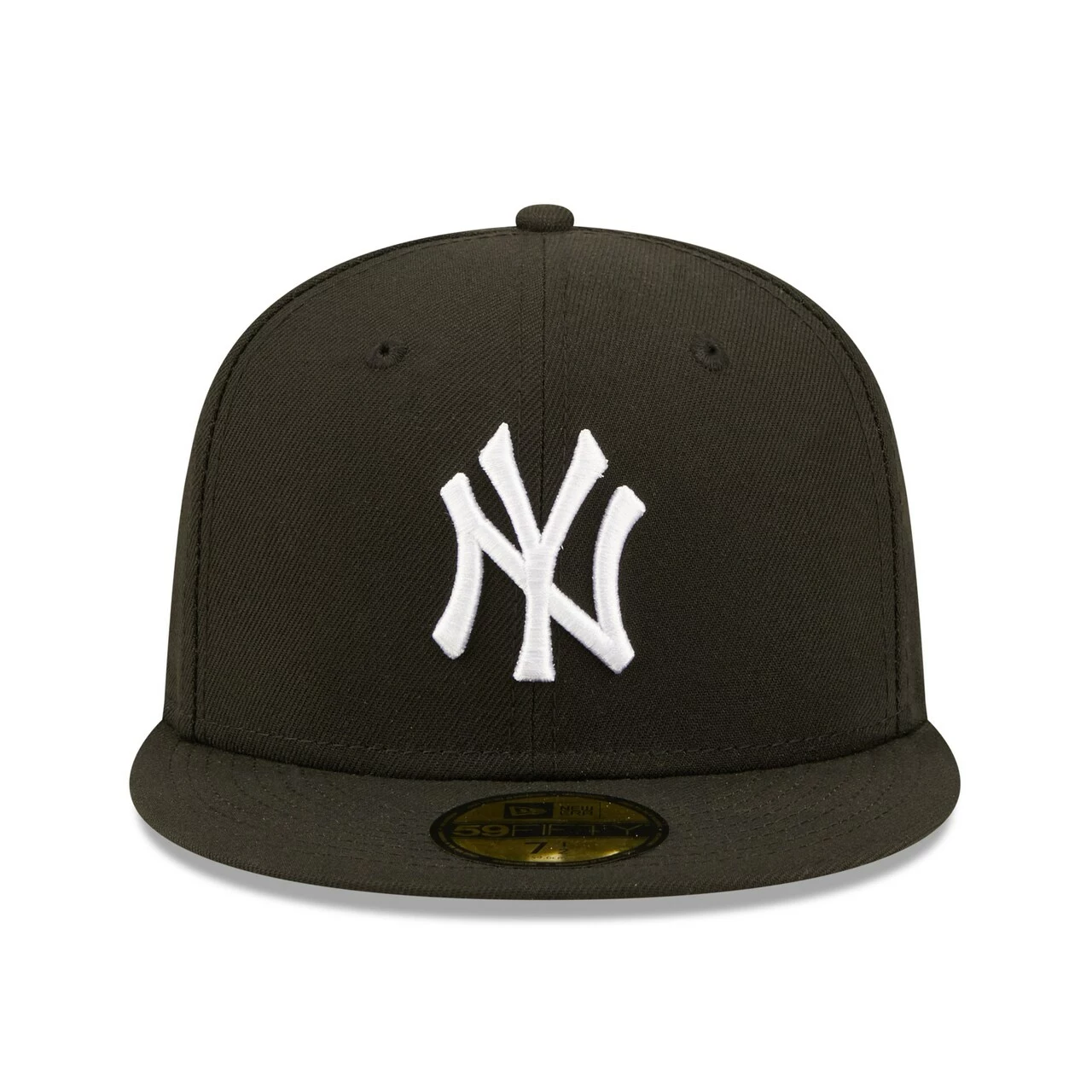 Men's New York Yankees New Era Black Team Logo 59FIFTY Fitted Hat - Image 2