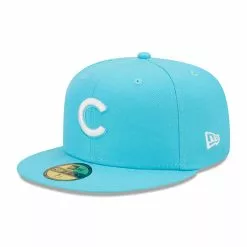 Men's Chicago Cubs New Era Blue Vice Highlighter Logo 59FIFTY Fitted Hat