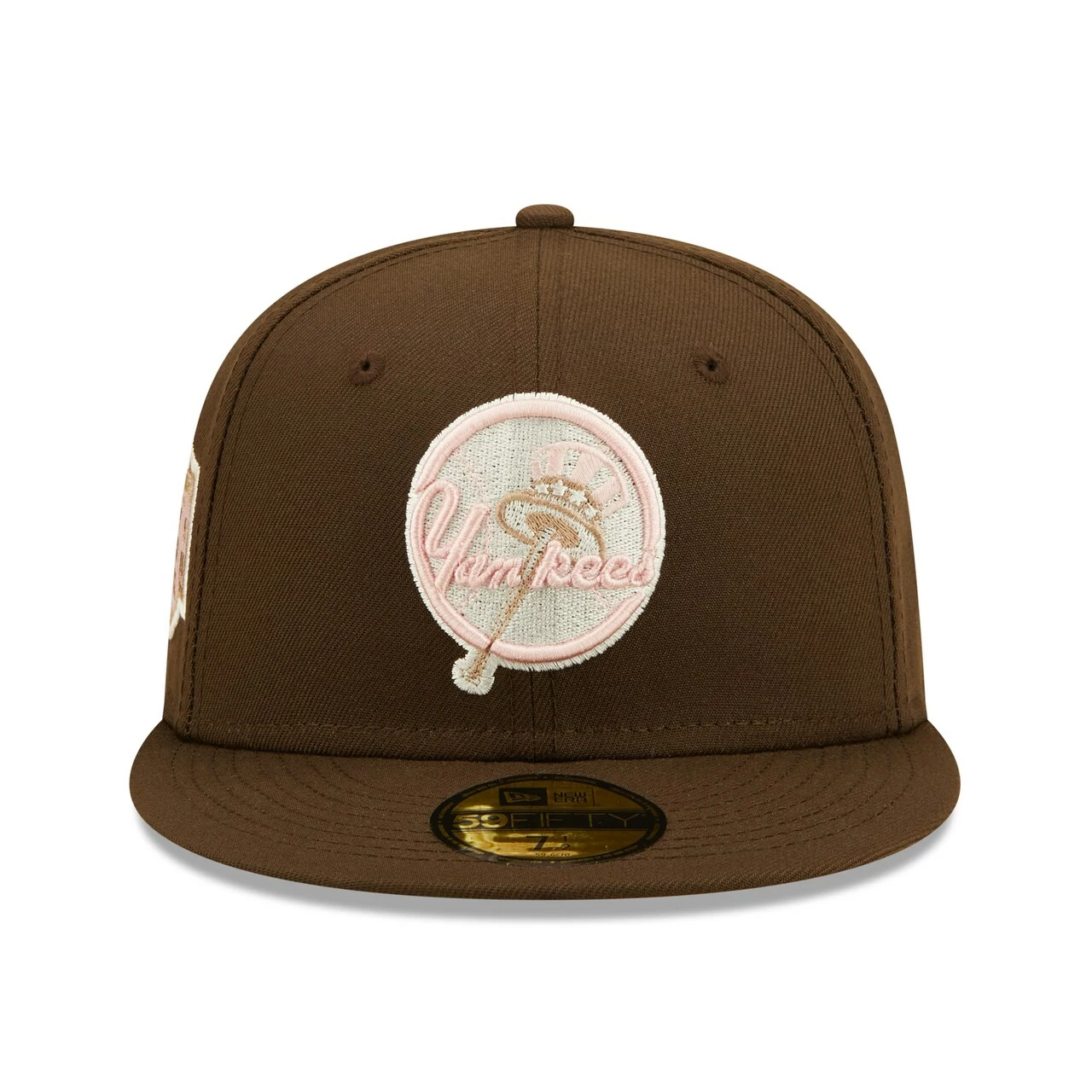 Men's New York Yankees New Era Brown Primary Logo Pink Undervisor 59FIFTY Fitted Hat - Image 2