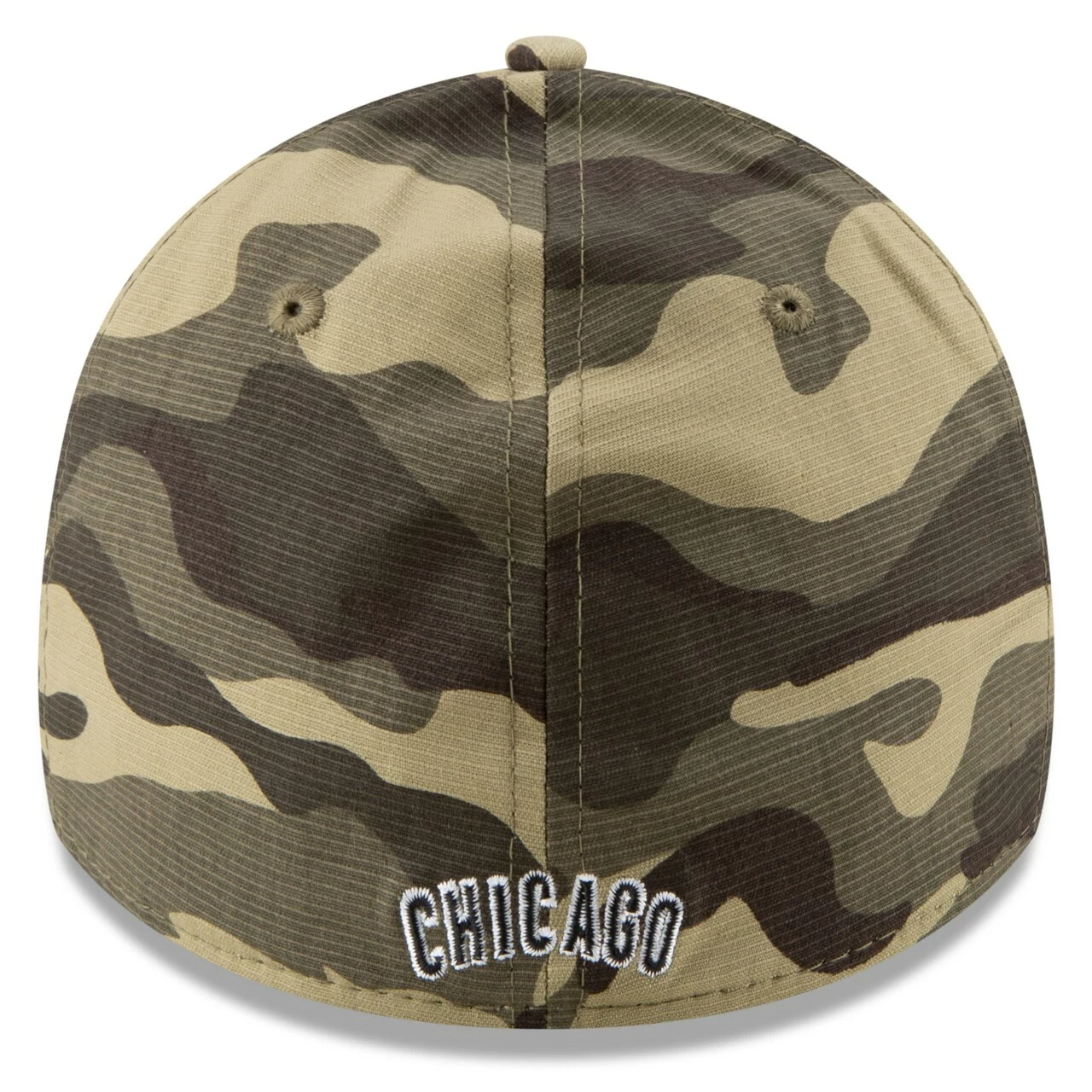 Men's Chicago Cubs New Era Camo 2021 Armed Forces Day 39THIRTY Flex Hat - Image 4
