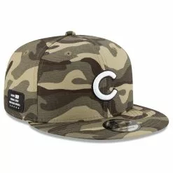 Men's Chicago Cubs New Era Camo 2021 Armed Forces Day 9FIFTY Snapback Adjustable Hat