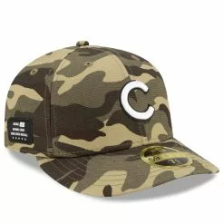 Men's Chicago Cubs New Era Camo 2021 Armed Forces Day On-Field Low Profile 59FIFTY Fitted Hat