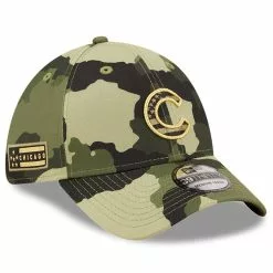 Men's Chicago Cubs New Era Camo 2022 Armed Forces Day 39THIRTY Flex Hat
