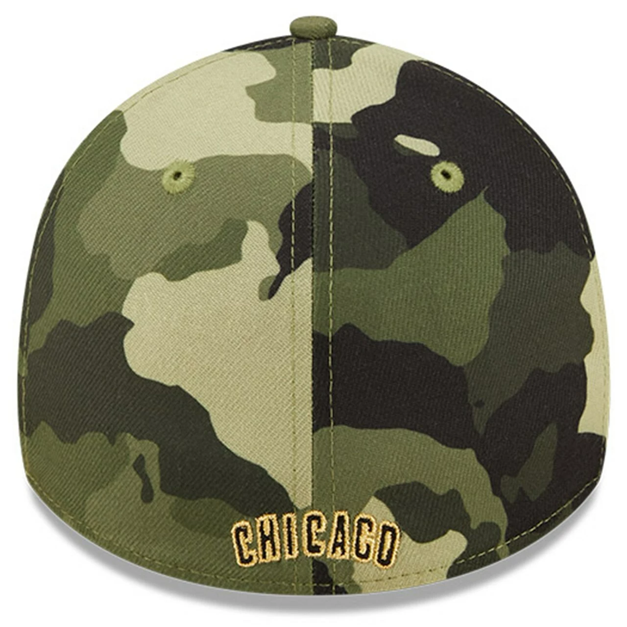 Men's Chicago Cubs New Era Camo 2022 Armed Forces Day 39THIRTY Flex Hat - Image 4