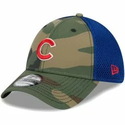 Men's Chicago Cubs New Era Camo Team Neo 39THIRTY Flex Hat