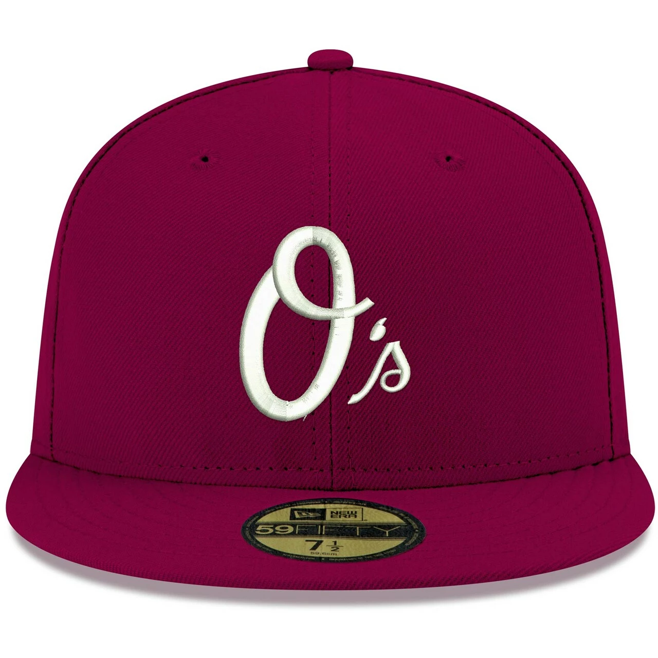 Men's Baltimore Orioles New Era Cardinal White Logo 59FIFTY Fitted Hat - Image 2