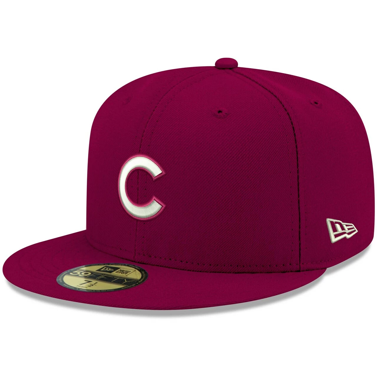 Men's Chicago Cubs New Era Cardinal White Logo 59FIFTY Fitted Hat
