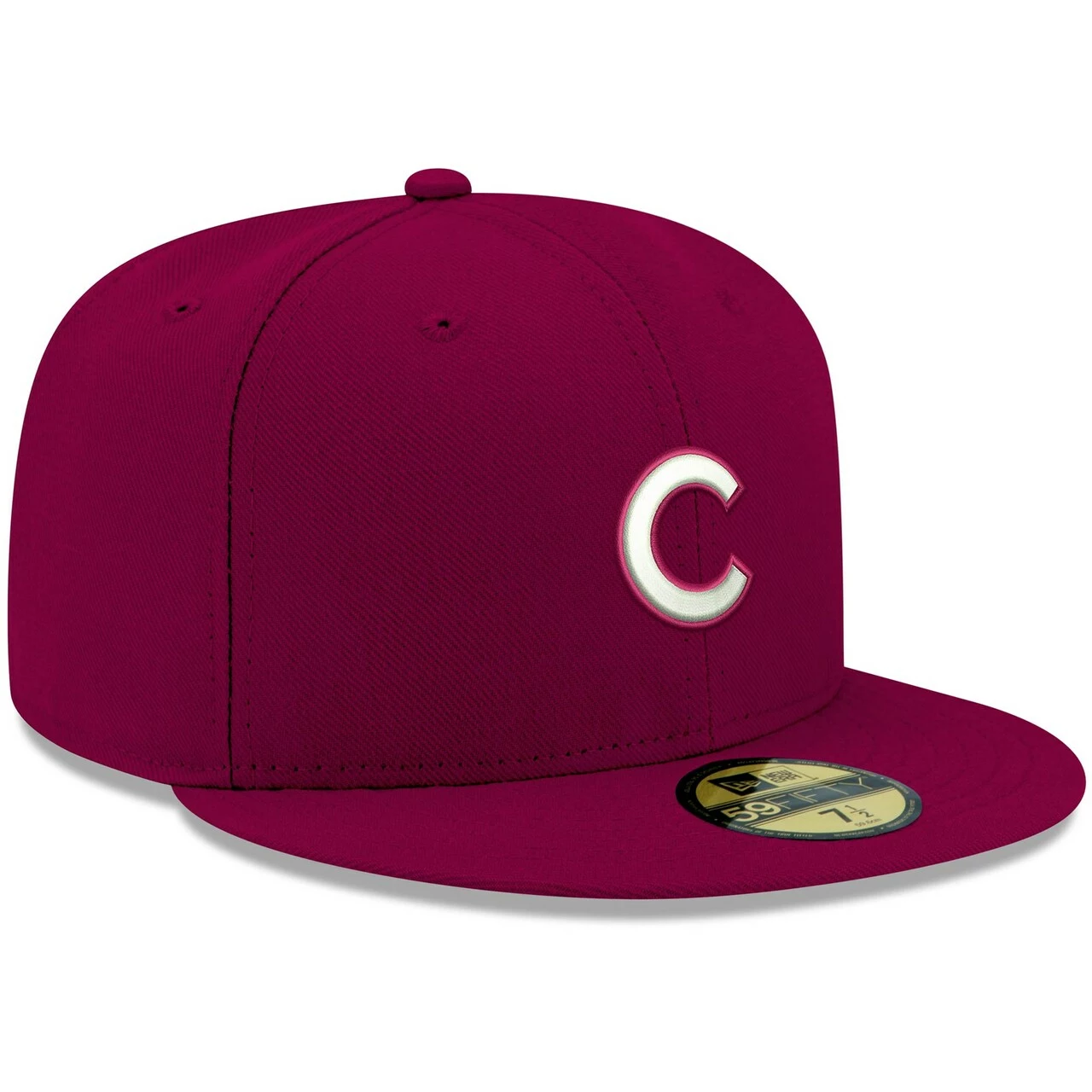 Men's Chicago Cubs New Era Cardinal White Logo 59FIFTY Fitted Hat - Image 3