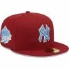Men's New York Yankees New Era Cardinal 1999 World Series Air Force Blue Undervisor 59FIFTY Fitted Hat