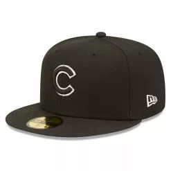 Men's Chicago Cubs New Era Black On Black Dub 59FIFTY Fitted Hat