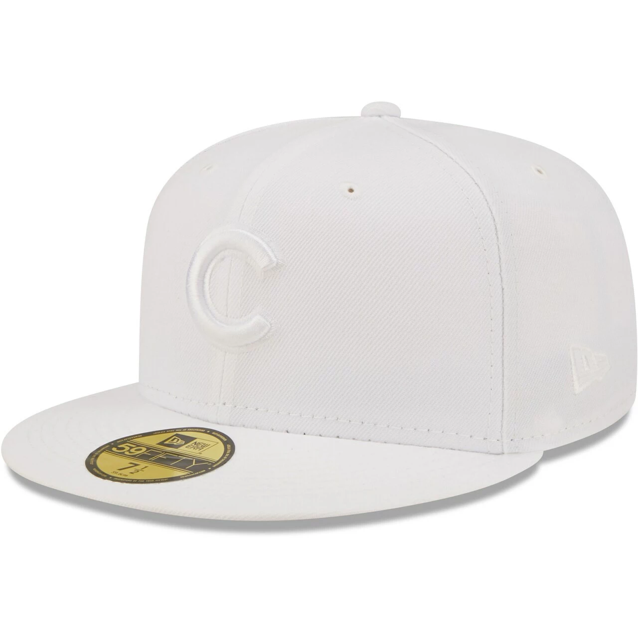 Men's Chicago Cubs New Era White On White 59FIFTY Fitted Hat