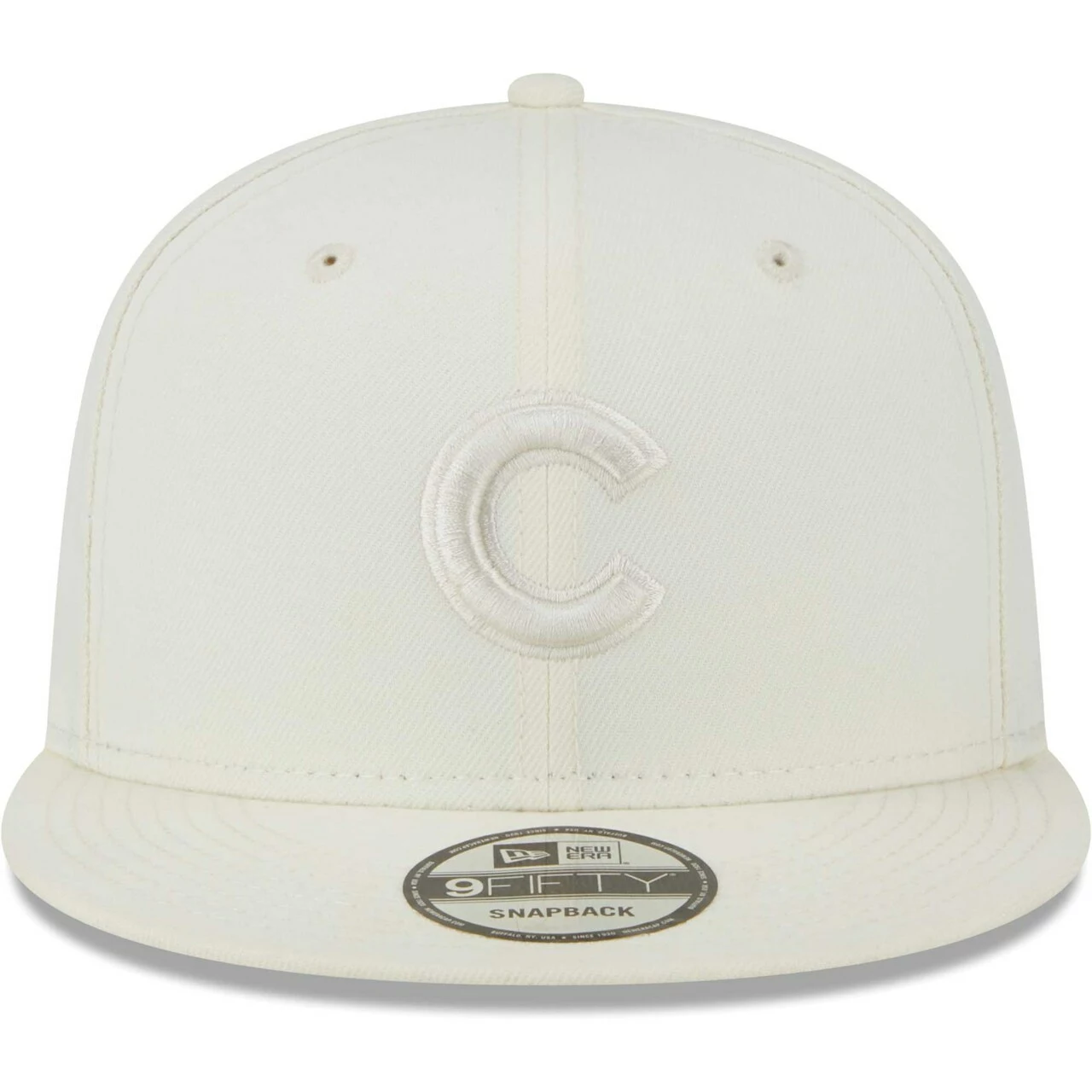 Men's Chicago Cubs New Era Cream Spring Color Basic 9FIFTY Snapback Hat - Image 2