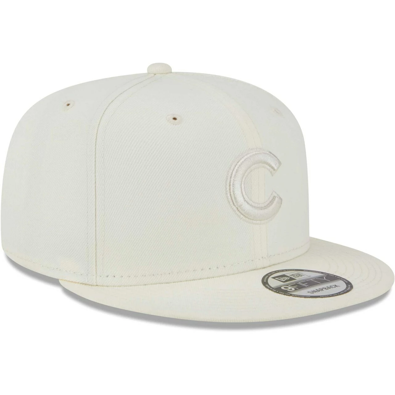 Men's Chicago Cubs New Era Cream Spring Color Basic 9FIFTY Snapback Hat - Image 3