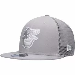 Men's Baltimore Orioles New Era Gray 2023 On-Field Batting Practice 9FIFTY Snapback Hat