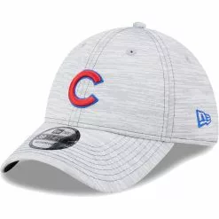 Men's Chicago Cubs New Era Gray Speed 39THIRTY Flex Hat