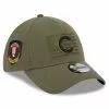 Men's Chicago Cubs New Era Green 2023 Armed Forces Day 39THIRTY Flex Hat