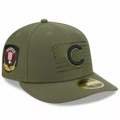 Men's Chicago Cubs New Era Green 2023 Armed Forces Day Low Profile 59FIFTY Fitted Hat