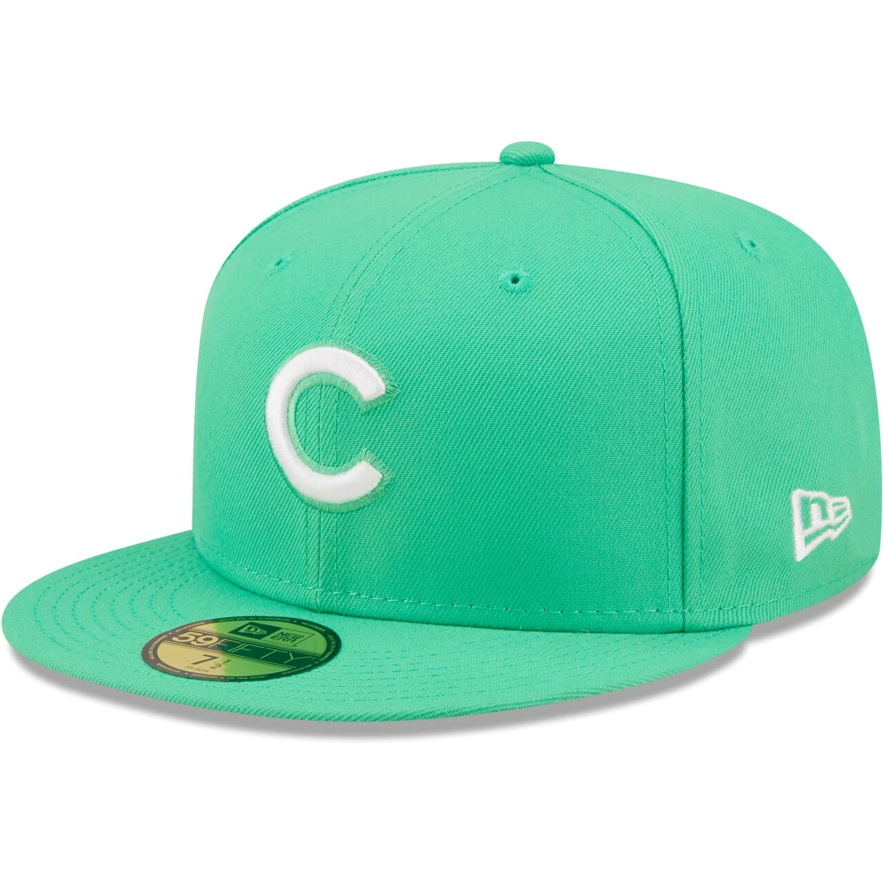 Men's Chicago Cubs New Era Green Logo 59FIFTY Fitted Hat