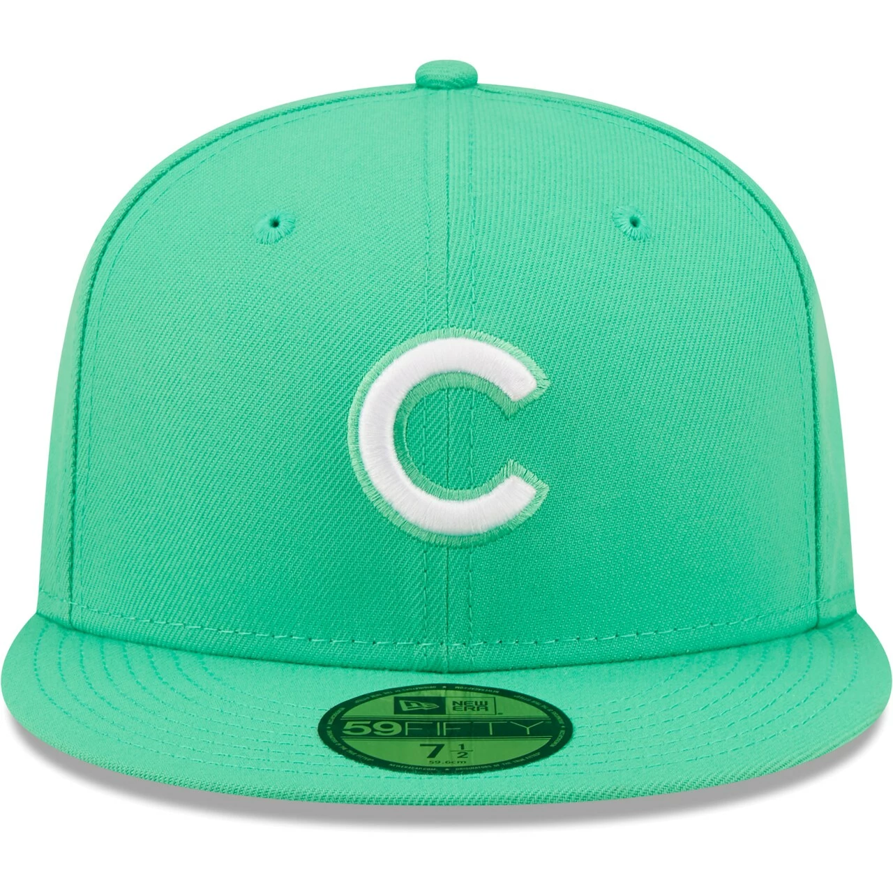 Men's Chicago Cubs New Era Green Logo 59FIFTY Fitted Hat - Image 2