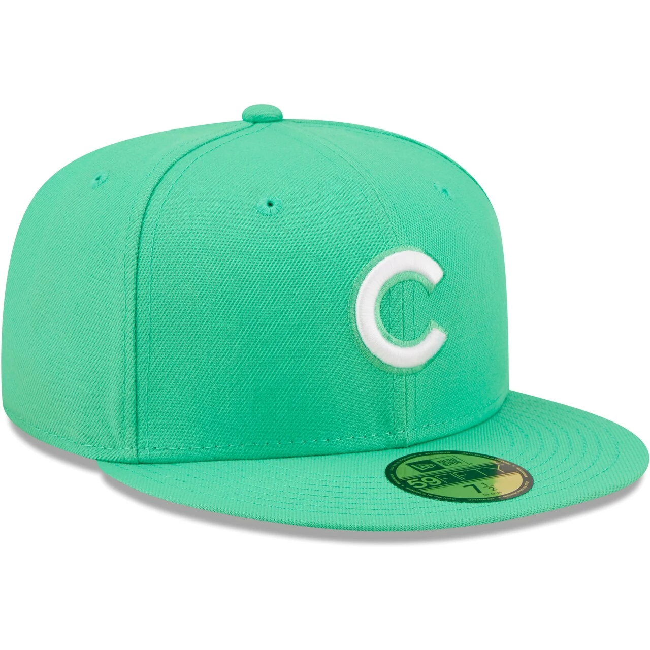 Men's Chicago Cubs New Era Green Logo 59FIFTY Fitted Hat - Image 3