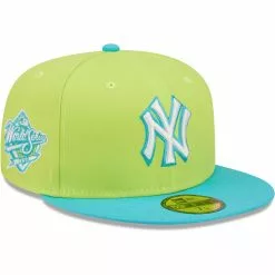 Men's New York Yankees New Era Green 1999 World Series Cyber Vice 59FIFTY Fitted Hat