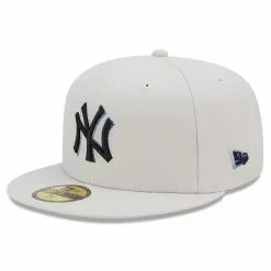 Men's New York Yankees New Era Khaki Stone Dim Undervisor 59FIFTY Fitted Hat