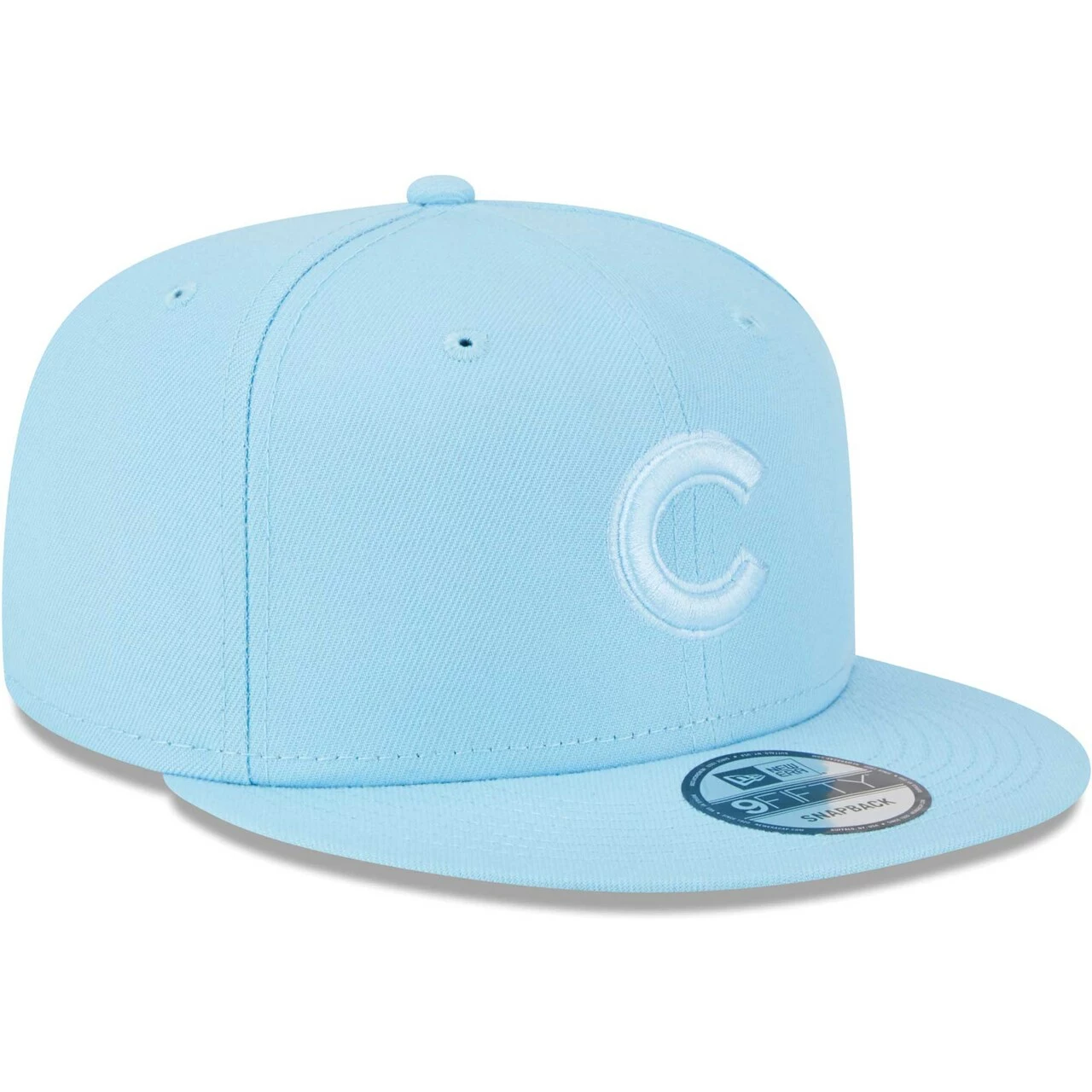 Men's Chicago Cubs New Era Light Blue Spring Color Basic 9FIFTY Snapback Hat - Image 3