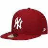 Men's New York Yankees New Era Maroon White Logo 59FIFTY Fitted Hat