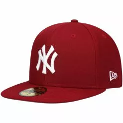 Men's New York Yankees New Era Maroon White Logo 59FIFTY Fitted Hat