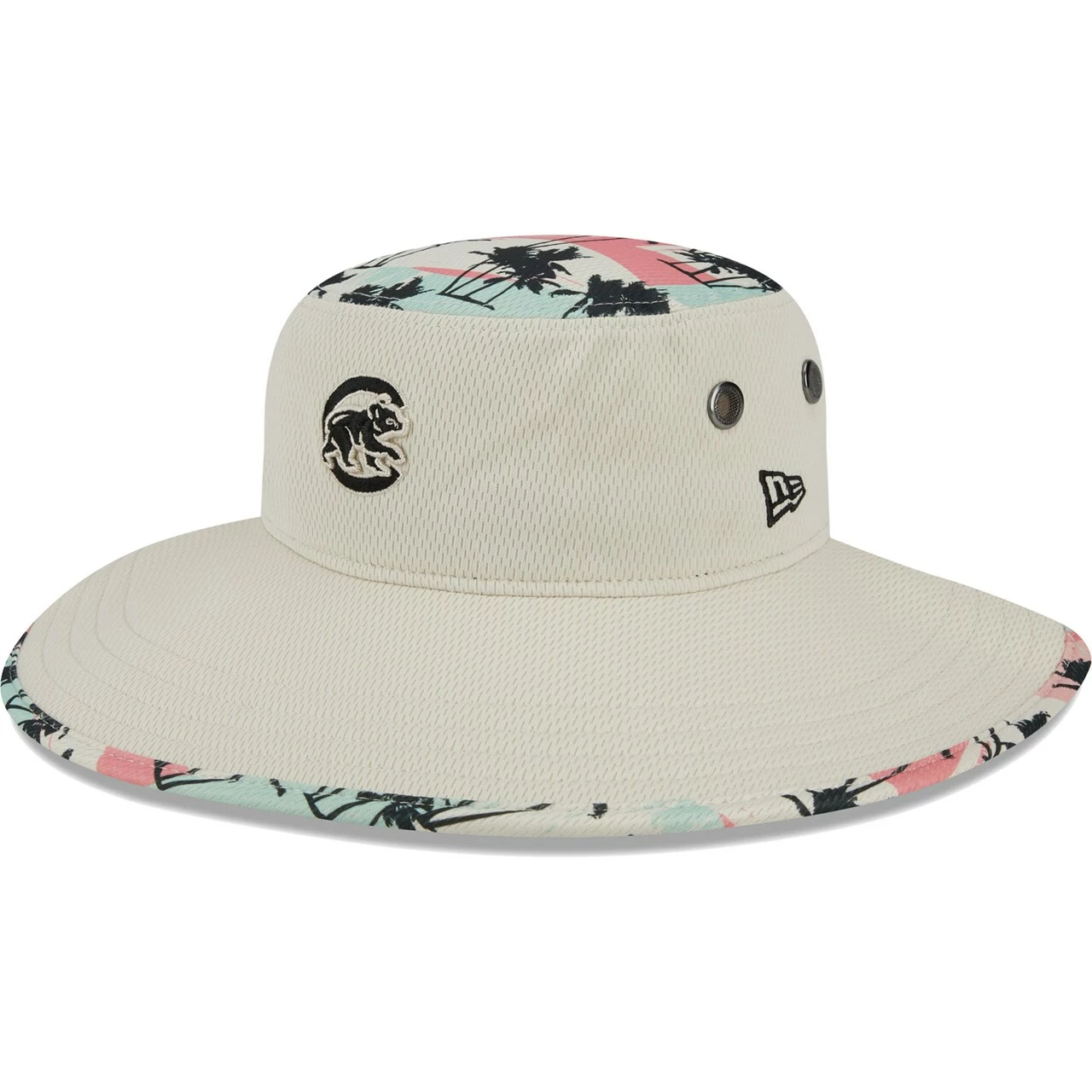 Men's Chicago Cubs New Era Natural Retro Beachin' Bucket Hat