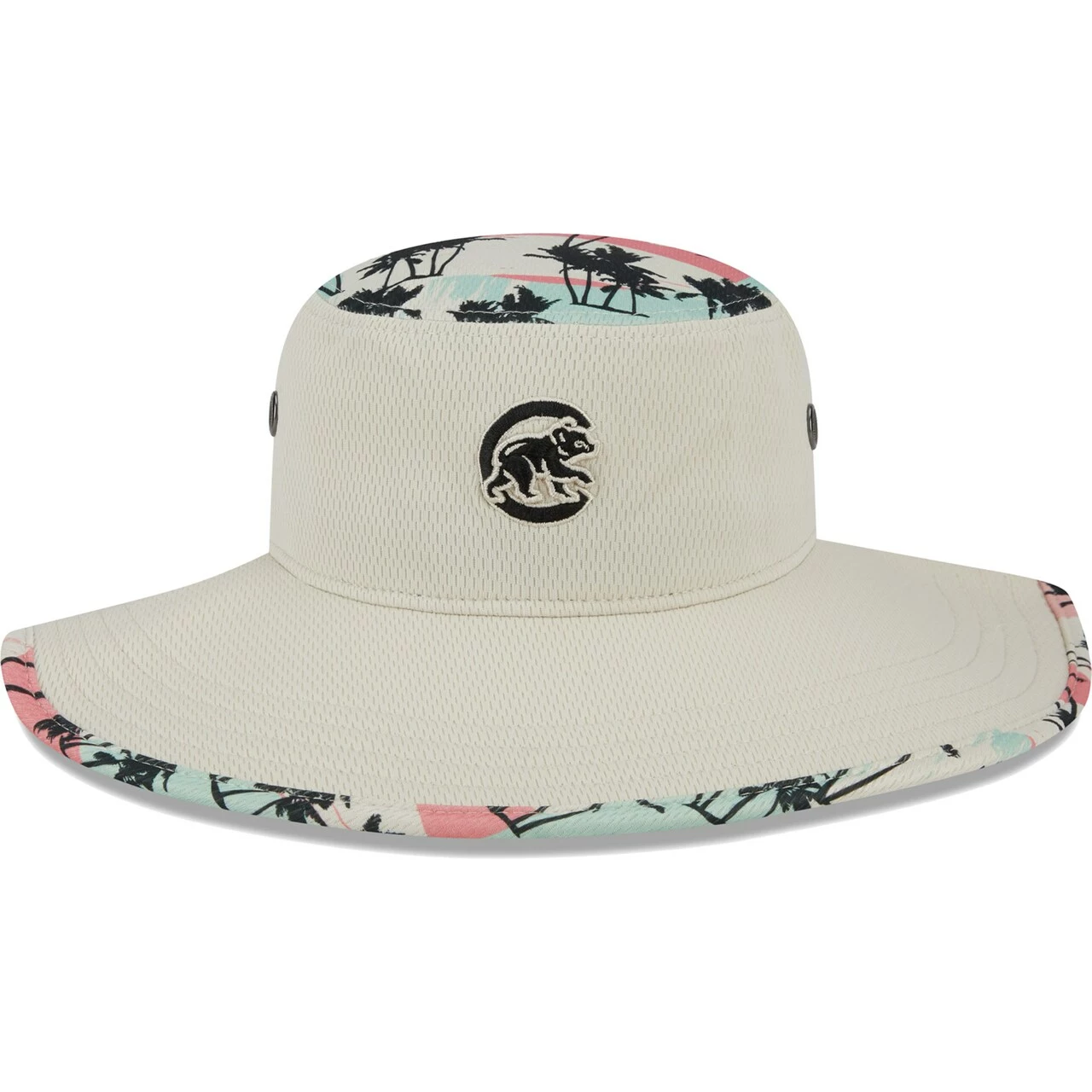 Men's Chicago Cubs New Era Natural Retro Beachin' Bucket Hat - Image 2