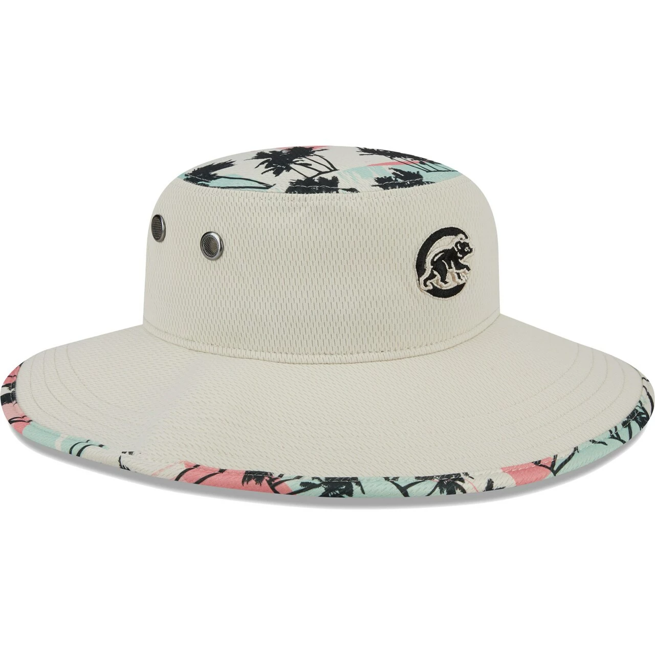 Men's Chicago Cubs New Era Natural Retro Beachin' Bucket Hat - Image 3