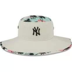 Men's New York Yankees New Era Natural Retro Beachin' Bucket Hat
