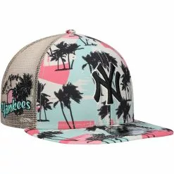 Men's New York Yankees New Era Natural Retro Beachin' Trucker 9FIFTY Snapback Hat