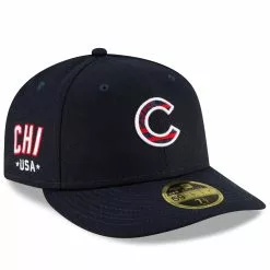 Men's Chicago Cubs New Era Navy 4th Of July On-Field Low Profile 59FIFTY Fitted Hat