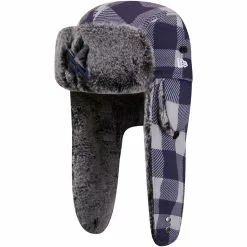 Men's New York Yankees New Era Navy Buffalo Plaid Trapper Hat