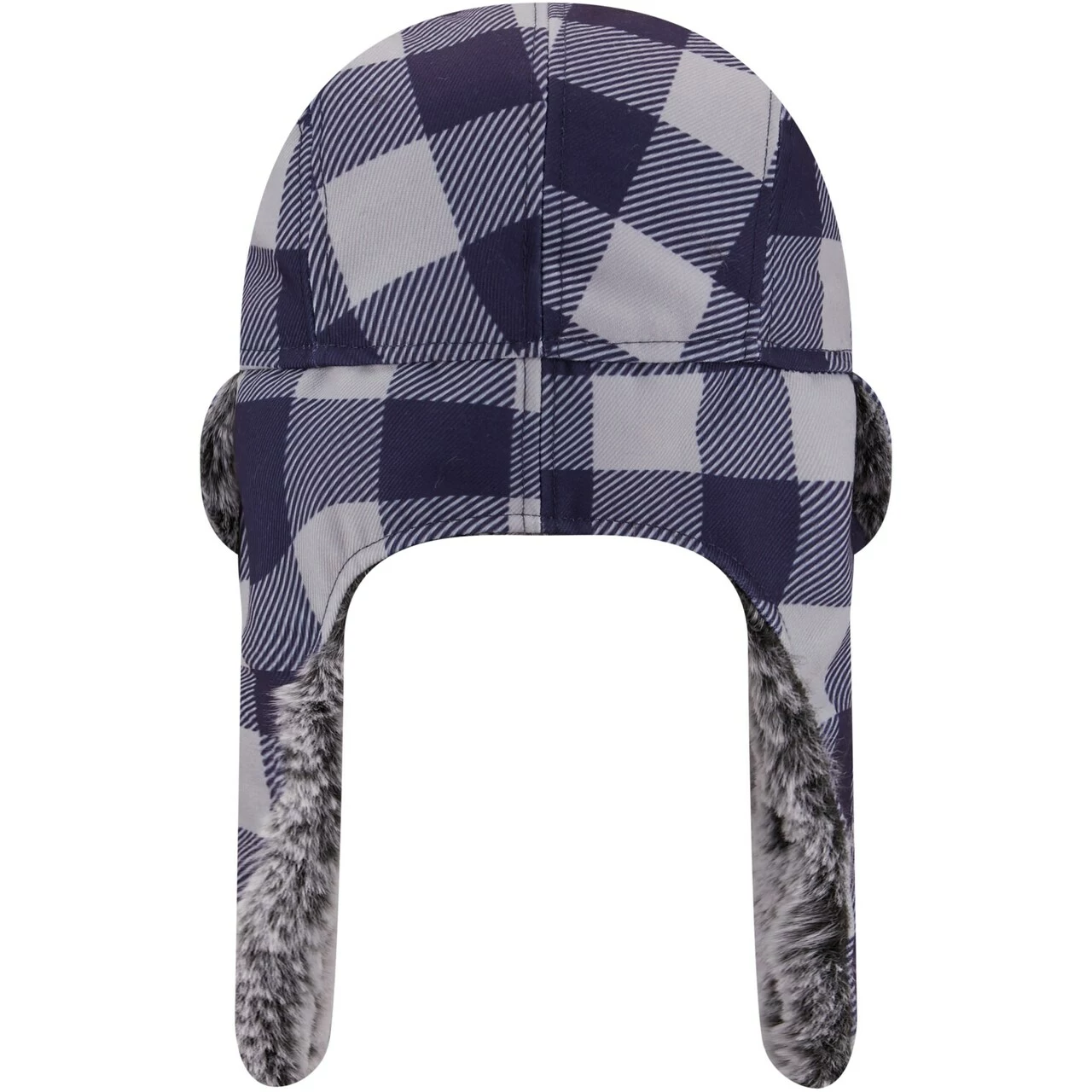 Men's New York Yankees New Era Navy Buffalo Plaid Trapper Hat - Image 4