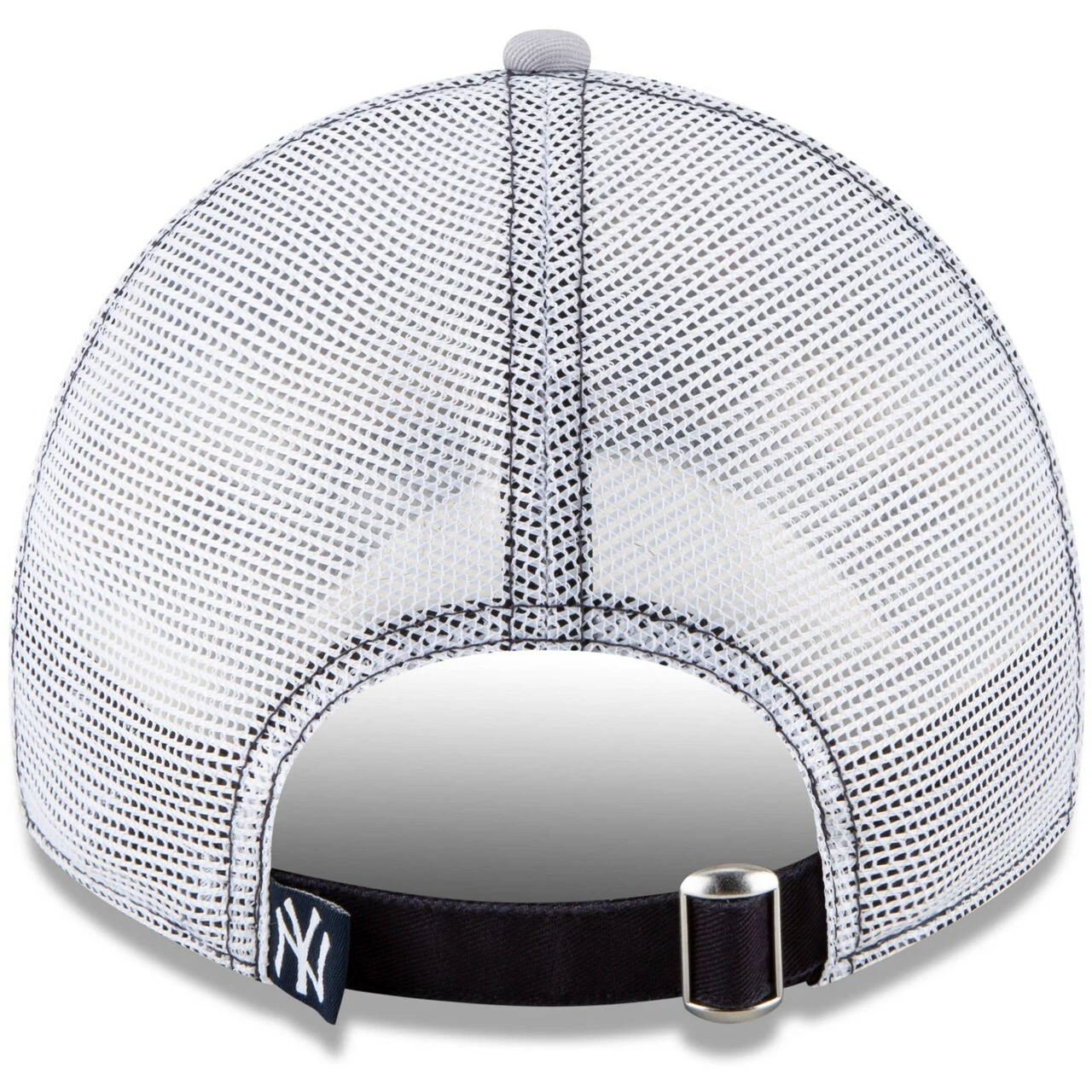 Men's New York Yankees New Era Navy Frayed Wordmark Trucker 9TWENTY Adjustable Hat - Image 4