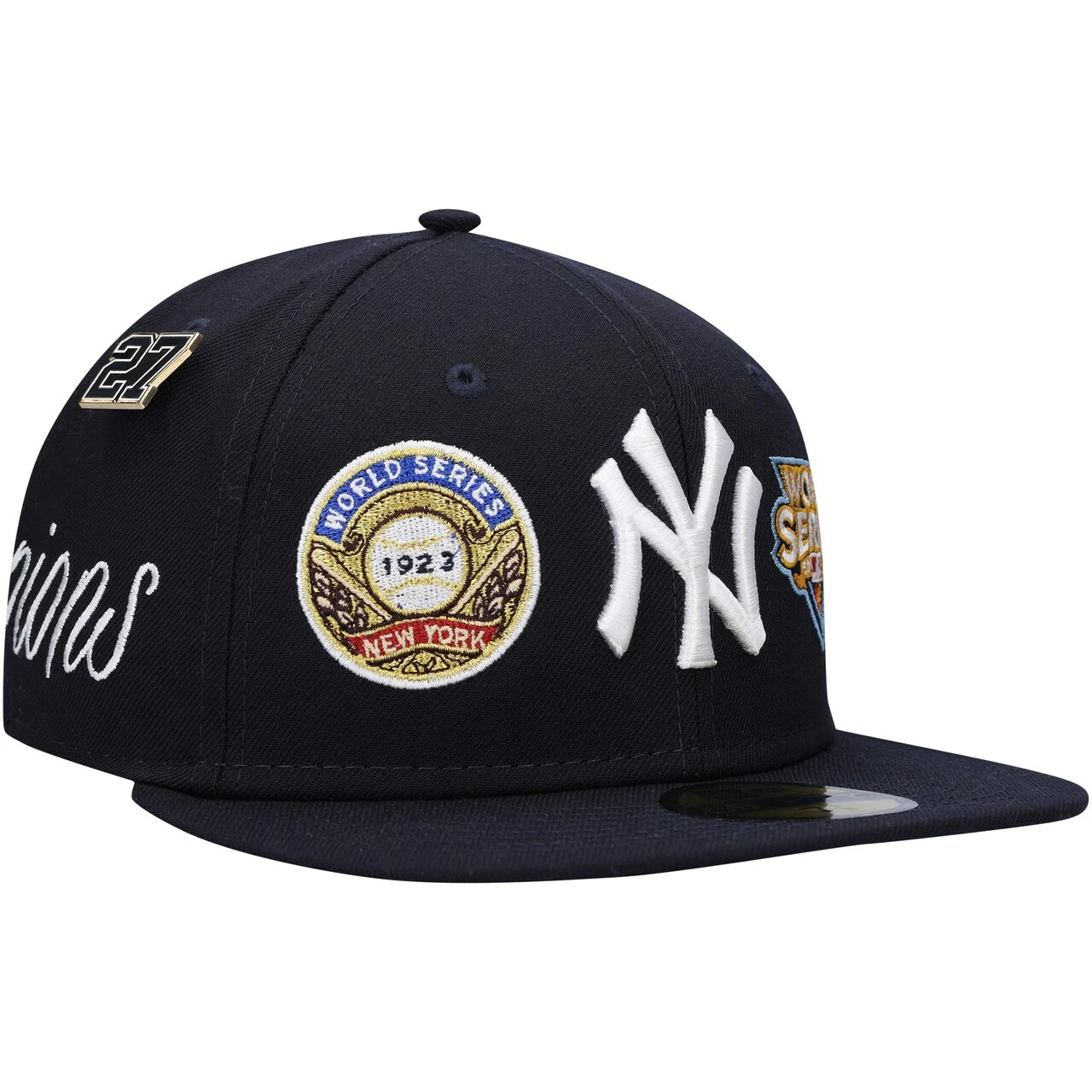 Men's New York Yankees New Era Navy Historic World Series Champions 59FIFTY Fitted Hat - Image 3