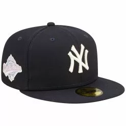 Men's New York Yankees New Era Navy Pop Sweatband Undervisor 1996 MLB World Series Cooperstown Collection 59FIFTY Fitted Hat