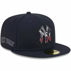 Men's New York Yankees New Era Navy Script Fill 59FIFTY Fitted Hat