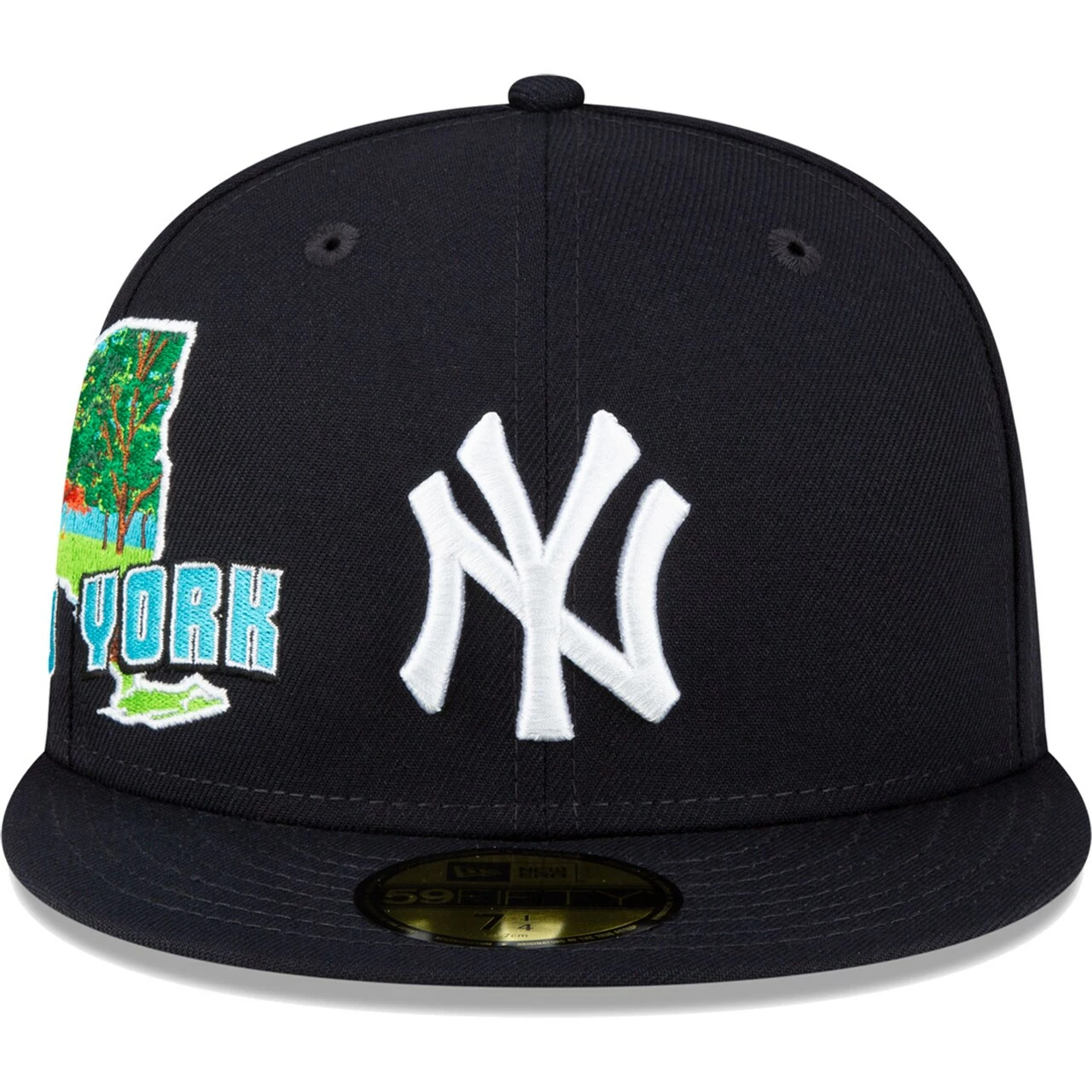 Men's New York Yankees New Era Navy Stateview 59FIFTY Fitted Hat - Image 2